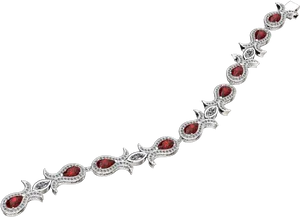 Elegant Rubyand Diamond Necklace PNG