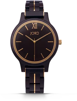 Elegant Sandalwood Wristwatch J O R D PNG image