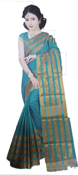 Elegant Saree Traditional Attire PNG image