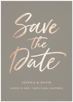Elegant Save The Date Announcement PNG image