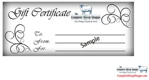 Elegant Sheep Shoppe Gift Certificate Template PNG image