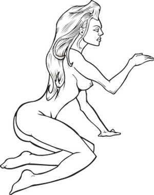 Elegant Silhouette Woman