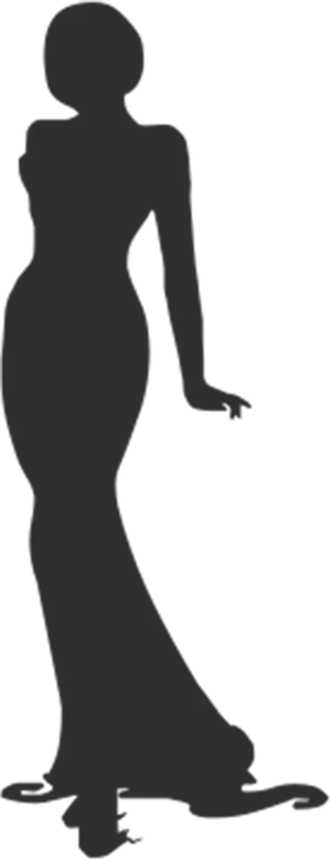 Elegant Silhouette Woman Pose