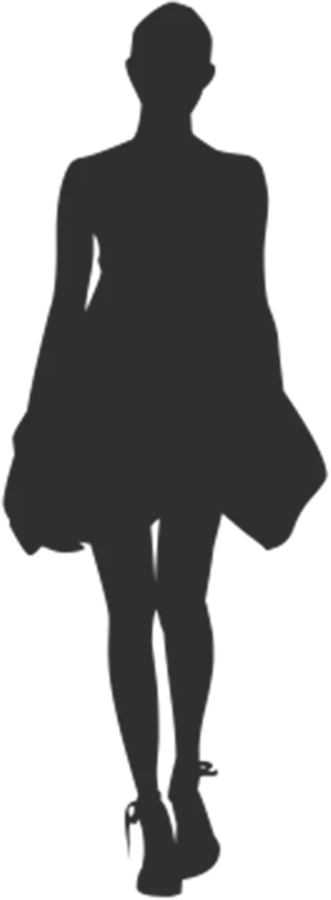 Elegant Silhouette Woman Profile