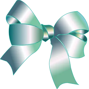 Elegant Silver Bow Graphic PNG image