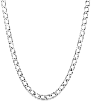 Elegant Silver Chain Necklace PNG
