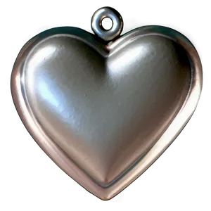 Elegant Silver Heart Design Png 37 PNG image