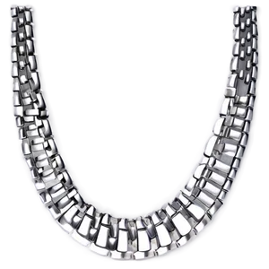 Elegant Silver Necklace Png 06282024 PNG image