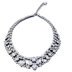 Elegant Silver Necklace Png 39 PNG image