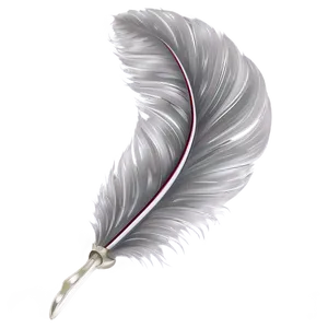 Elegant Silver Quill Png 06122024 PNG image