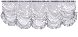 Elegant Silver Theater Curtain Valance PNG image