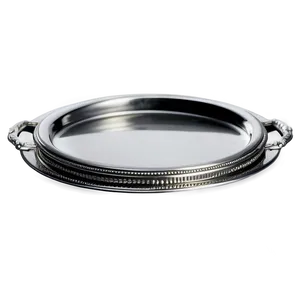 Elegant Silver Tray Png Ydh PNG image