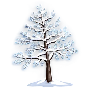 Elegant Snowy Tree PNG Qqt PNG