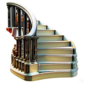 Elegant Staircase Png 06122024 PNG image