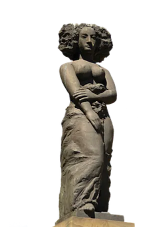 Elegant Stone Sculpture Female Figure