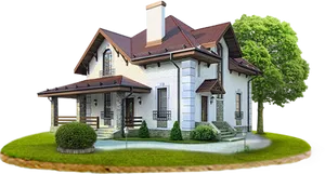 Elegant Suburban House PNG image