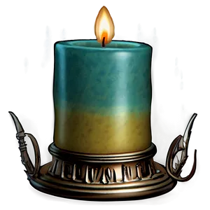 Elegant Taper Candle PNG 11