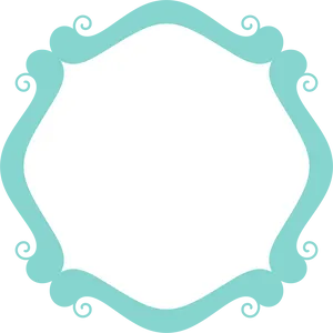 Elegant Teal Frame Design PNG