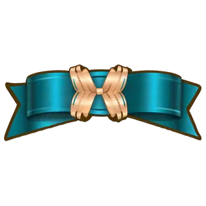 Elegant Teal Ribbon Graphic Png Kvv50 PNG image