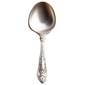 Elegant Teaspoon With Engravings Png 06252024 PNG image