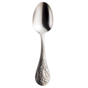 Elegant Teaspoon With Engravings Png Plu PNG image