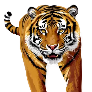 Elegant Tiger Face Outline PNG 06252024