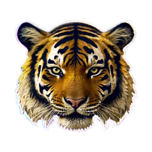 Elegant Tiger Face Outline Png Wxd PNG image