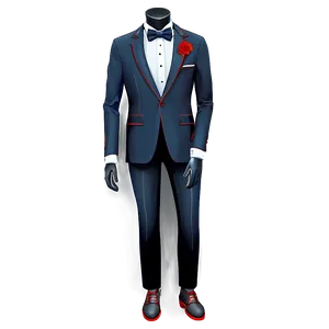 Elegant Tuxedo Design PNG 85