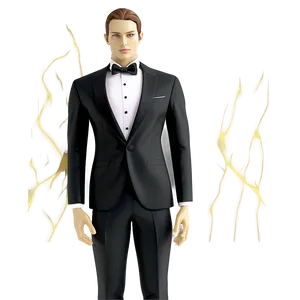 Elegant Tuxedo Design PNG 97