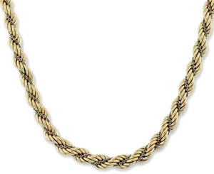 Elegant Twisted Gold Chain PNG image