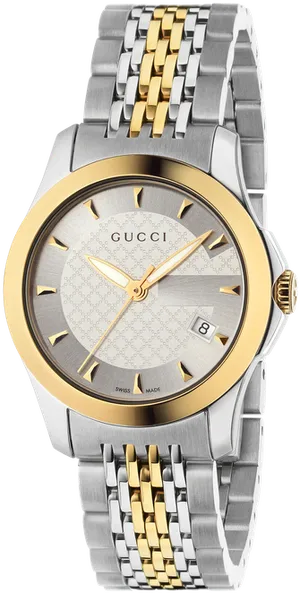 Elegant Two Tone Designer Watch PNG image