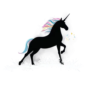 Elegant Unicorn Silhouette Png Mlh45 PNG image