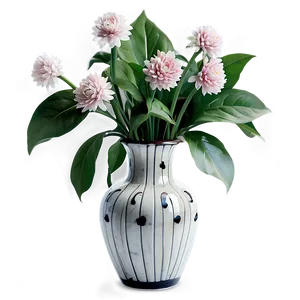 Elegant Vase With Flowers Png Fsb3 PNG image