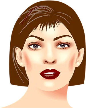 Elegant Vector Portrait Woman