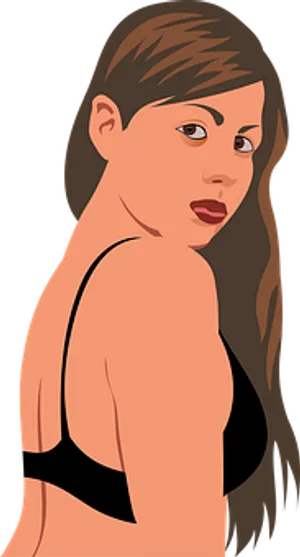 Elegant Vector Woman Glance