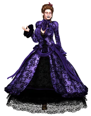Elegant Victorian Lady Illustration