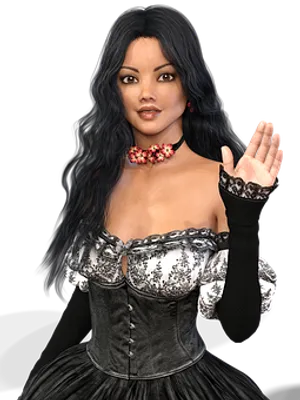 Elegant Victorian Lady3 D Render
