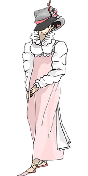 Elegant Vintage Lady Illustration