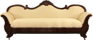 Elegant Vintage Style Sofa PNG image