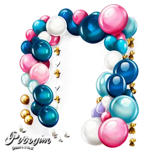 Elegant Wedding Balloon Garland Png Kae7 PNG image