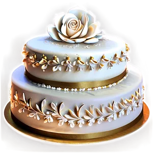 Elegant Wedding Cake PNG Egp