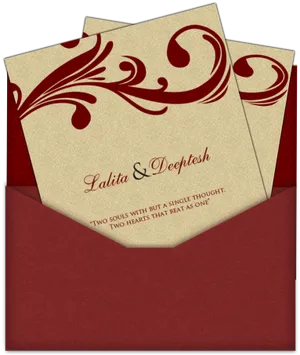 Elegant Wedding Invitation Design PNG image