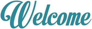 Elegant Welcome Script Text PNG image