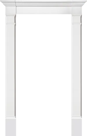 Elegant White Door Frame PNG image