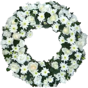 Elegant_ White_ Floral_ Wreath.png PNG image