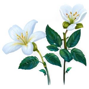 Elegant White Flower PNG 14