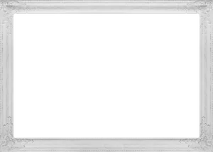 Elegant White Frameon Black Background PNG image