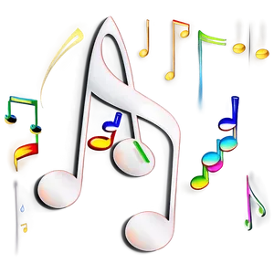 Elegant White Music Notes Png 06262024 PNG image