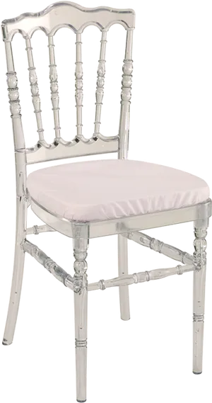 Elegant White Napoleon Chair PNG image