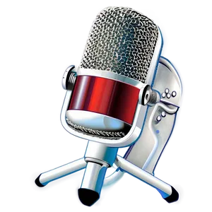 Elegant White Podcast Mic PNG 31 PNG